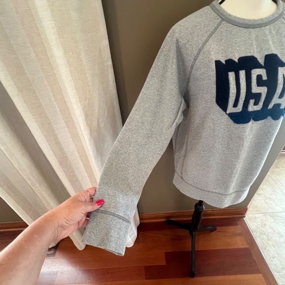 American Eagle USA Sweatshirt Blue & Gray Crew Neck, Size Medium - Picture 5 of 12